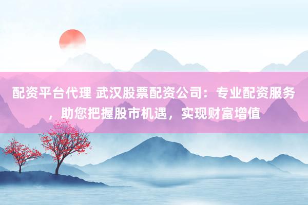 配资平台代理 武汉股票配资公司：专业配资服务，助您把握股市机遇，实现财富增值