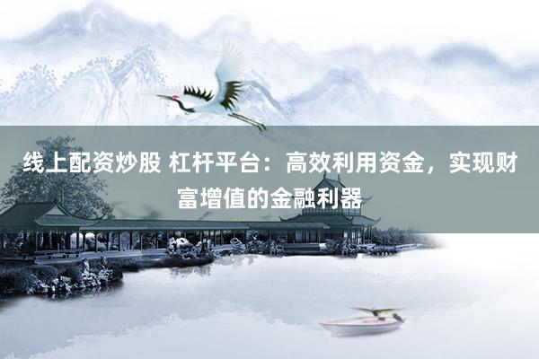 线上配资炒股 杠杆平台：高效利用资金，实现财富增值的金融利器