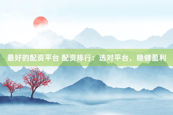 最好的配资平台 配资排行：选对平台，稳健盈利